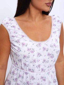 Ночная сорочка женская, цвет белый розовый