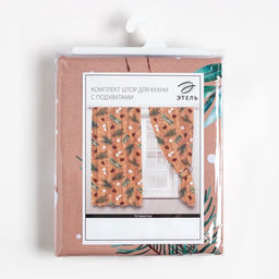 Комплект штор для кухни с подхватами Этель Fir branches, 145?180 см - 2 шт., габардин