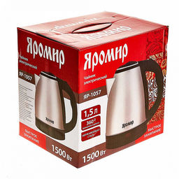 Чайник эл. 1,5 л ЯРОМИР нерж. ЯР-1057, 1500 Вт
