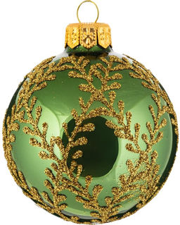 Елочный шар Веточка ромб 10см индивид.уп.