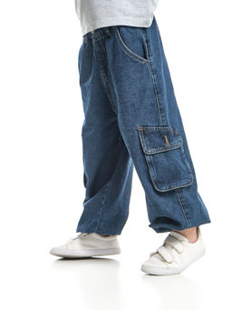 Джинсы карго 33-7655 синий - Mini maxi фото 16