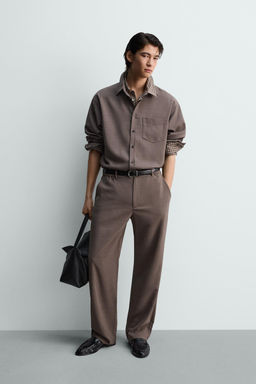 CAMISA RELAXED FIT / Marr?n