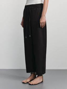 Брюки-джоггеры с вискозой и льном в составе / Zarina  фото 3