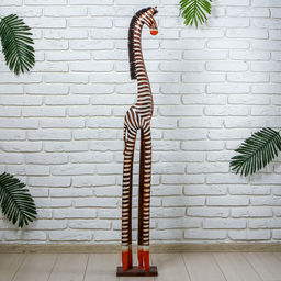 Сувенир «Зебра» 23×15×150 см, дерево