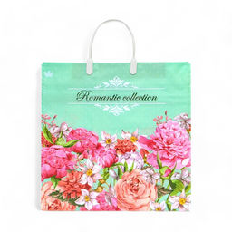 Цена за 10 шт. Пакет "Романтическая коллекция", полиэтиленовый с пластиковой ручкой, 34 х 34 см, 100 мкм