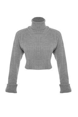 Haki Crop Basic Triko Kazak TWOAW22KZ0223 - Trendyolmilla фото 23