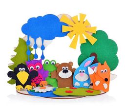 Пальчиковый театр с ширмой Лесные жители