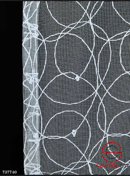 Тюль на шторной ленте с рисунком