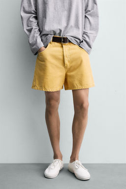 BERMUDA DENIM RELAXED FIT COLOR / Amarillo - Zara фото 2