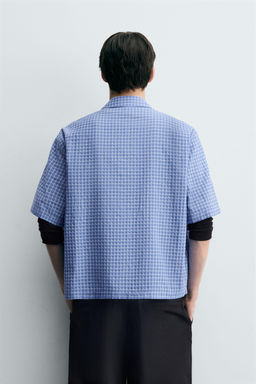 BOXY FIT CHECK SHIRT - Zara фото 3