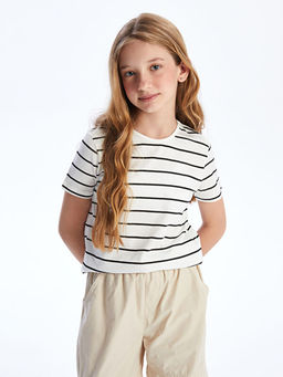 Bisiklet Yaka K?z ?ocuk Ti??rt