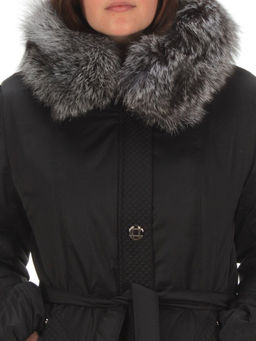 2012 BLACK Куртка зимняя женская с подстежкой (натуральный мех)