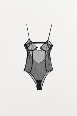 MESH UNDERWIRED BODYSUIT - Zara фото 4