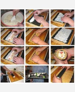 Бамбуковый коврик+лопатка для приготовления суши-роллов. 9046264 - Yiwu youda import & export co фото 4