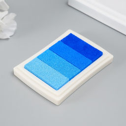 Штемпельная подушка 4 цвета «Сине-голубая палитра», 7.8×5.5×1.8 см