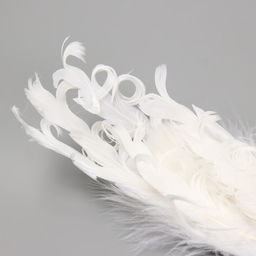 Фигурка-пушистик, декор на прищепке «Голубь с высоким хохолком и в блестках», белый, 7×5×28 см