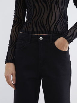 Wideleg Kad?n Jean Pantolon