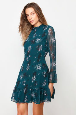 TRENDYOLMILLA Siyah Dik Yaka Dokuma Elbise TCLAW19LJ0076  фото 34