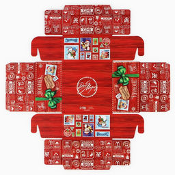 Цена за 5 шт. Коробка для кондитерских изделий с пластиковой крышкой «Новогодняя посылка», 12×6×11.5 см