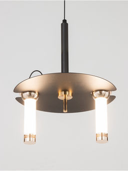 Светильник «Найт» 2×7 Вт LED 4000К черный/золото 24×24×38(+150)см