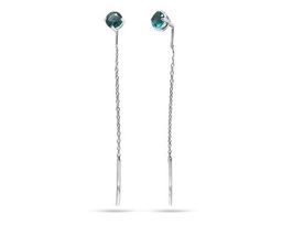 Серьги из серебра лондон топаз кварц, Ю-28001р