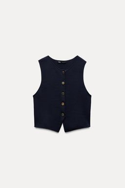 STRETCH KNIT VEST TOP - Zara фото 21