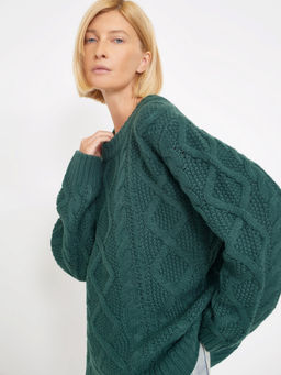 Джемпер с узорной вязкой B2876/hironel - Emka фото 4