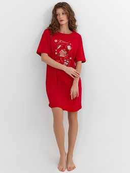 Сорочка ночная женская с новогодним принтом - Mark formelle фото 5