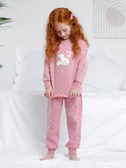 К 1581/24/розовый зефир,сердечки пижама дет