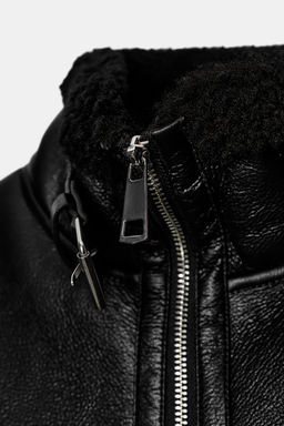 LEATHER EFFECT HIGH-WAIST BERMUDA SHORTS - Zara фото 15