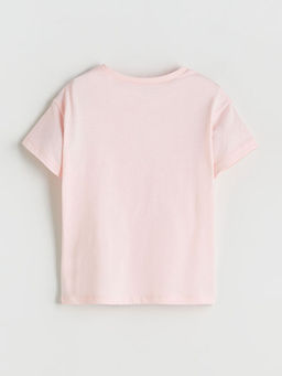 Bisiklet Yaka Bask?l? K?z Bebek Ti??rt