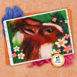 Живопись шерстью Кролик, А5