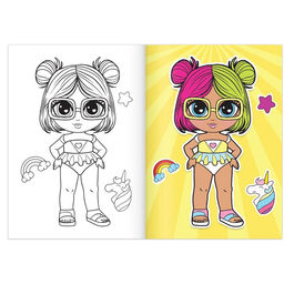 Цена за 3 шт. Раскраска WOW Girls. Стильный образ, формат А5, 12 стр.