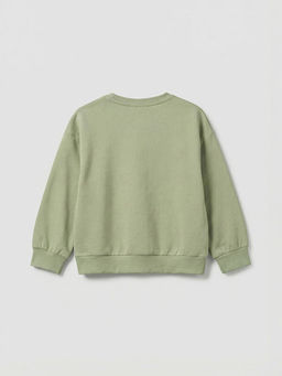 Bask?l? K?z ?ocuk Soft Touch Sweatshirt
