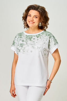 Футболка Rumoda 2258 зеленый, белый