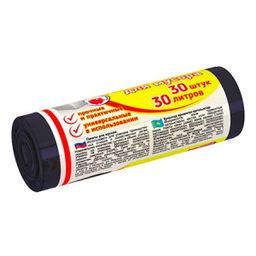 Avikomp пакеты для мусора, 30л*30шт, Стандарт, в Рулоне (черные) 6мкм