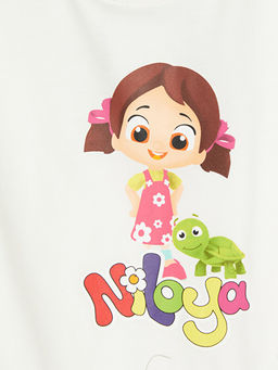 Niloya Bask?l? K?z ?ocuk ?ortlu Pijama Tak?m?