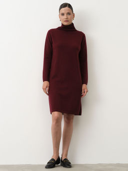 Платье из пуха яка 13116 бордовое