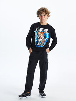 Beli Lastikli Erkek ?ocuk Kargo Jean Pantolon - Waikiki фото 4