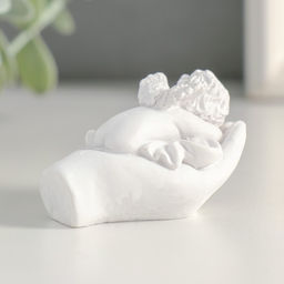 Фигурка полистоун «Белоснежный ангел в ладошке», 5.2×3×3 см, МИКС