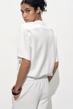 SHORT SLEEVE INTERLOCK SWEATSHIRT - Zara фото 4