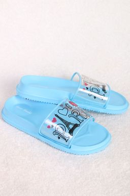 Шлепанцы голубые