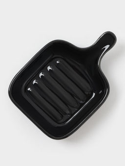 Соусники с ручкой Доляна Сковорода, набор 4 шт., 50 мл, керамика, чёрные  фото 3