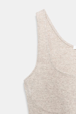 TOP CROP TIRANTES RIB / Beige vigor? - Zara фото 7