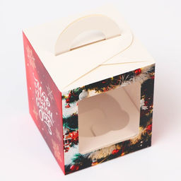 Цена за 5 шт. Коробка для 1 капкейка «Мир полон чудес», 9.2×9.2×11 см, упаковка
