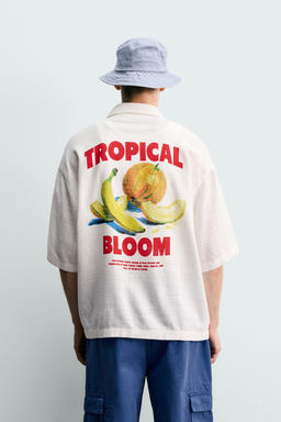 CAMISA RELAXED FIT ESTAMPADO FRUTAS / Blanco - Zara фото 3