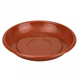 Поддон для цветочного горшка пластмассовый "Евро" д20см, h9см, терракотовый (Россия)