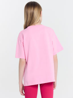 Футболка для девочек розовая с печатью - Mark formelle фото 5