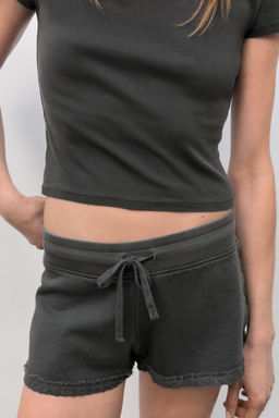 SHORTS LAVADOS ENCAJE / Azul / Gris - Zara фото 2