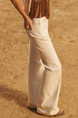 LIMITED EDITION TOPSTITCHED FLARE TROUSERS - Zara фото 4